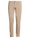 40weft Man Pants Light Brown Size 38 Cotton, Elastane In Neutral