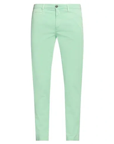 40weft Man Pants Light Green Size 38 Cotton, Elastane