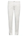 40weft Man Pants Light Grey Size 38 Cotton, Elastane