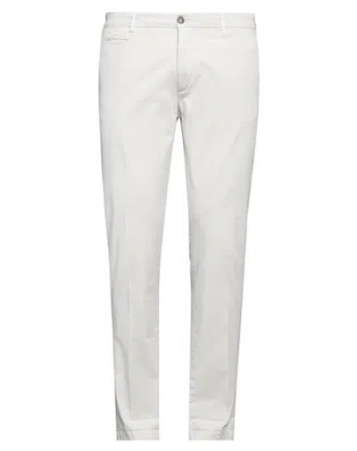 40weft Man Pants Light Grey Size 38 Cotton, Elastane