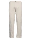 40weft Man Pants Light Grey Size 38 Cotton, Elastane