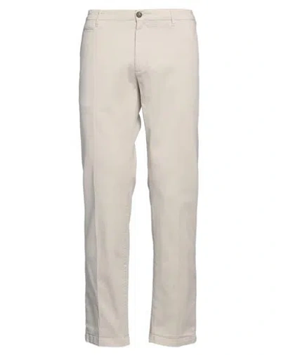 40weft Man Pants Light Grey Size 38 Cotton, Elastane