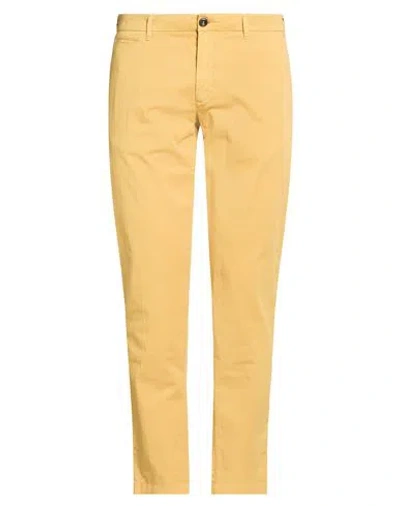 40weft Man Pants Marigold Size 36 Cotton, Elastane In Yellow