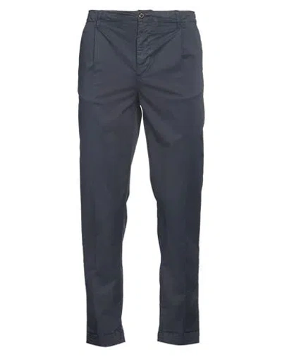 40weft Man Pants Midnight Blue Size 38 Cotton, Elastane