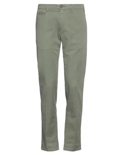 40weft Man Pants Military Green Size 30 Cotton, Linen, Elastane In Green