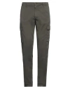 40weft Man Pants Military Green Size 38 Cotton, Elastane