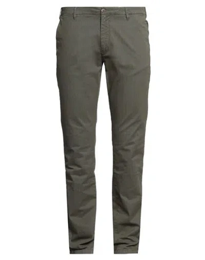 40weft Man Pants Military Green Size 38 Cotton, Elastane