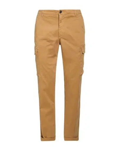 40weft Man Pants Mustard Size 38 Cotton, Elastane In Brown