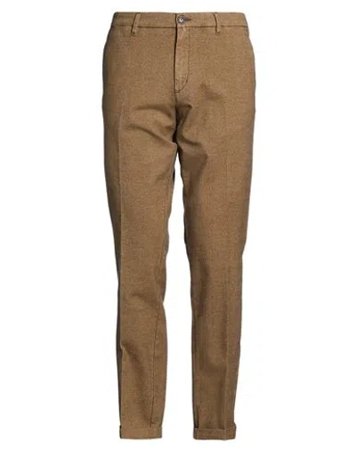 40weft Man Pants Mustard Size 40 Cotton, Modal, Elastane In Brown
