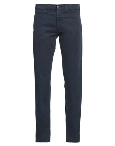 40weft Man Pants Navy Size 28 Cotton, Elastane In Navy