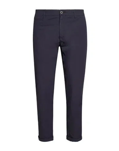 40weft Man Pants Navy Size 28 Cotton, Elastane