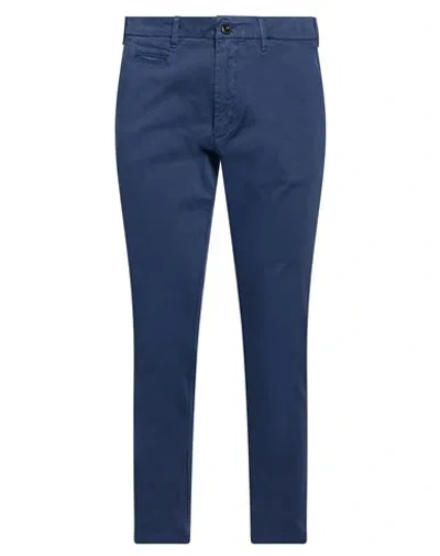40weft Man Pants Navy Size 28 Cotton, Elastane In Black