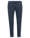 40weft Man Pants Navy Blue Size 32 Cotton, Elastane In Navy Blue