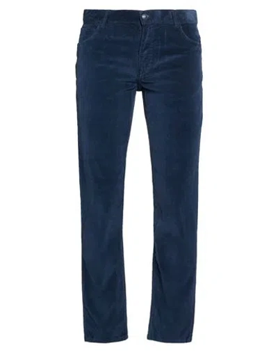 40weft Man Pants Navy Size 32 Cotton, Lyocell, Elastane In Blue