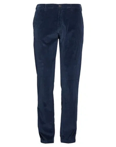 40weft Man Pants Navy Size 36 Cotton, Lyocell, Elastane In Blue