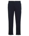 40weft Man Pants Navy Size 38 Organic Cotton, Cotton, Elastane In Blue