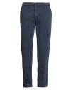 40weft Man Pants Navy Size 40 Cotton, Elastane In Blue