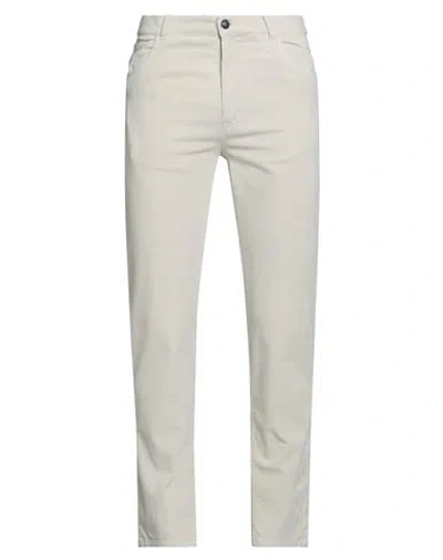 40weft Man Pants Off White Size 32 Cotton, Tencel, Elastane