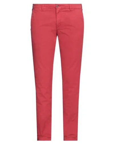 40weft Man Pants Red Size 30 Cotton, Elastane