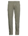 40weft Man Pants Sage Green Size 40 Cotton, Elastane