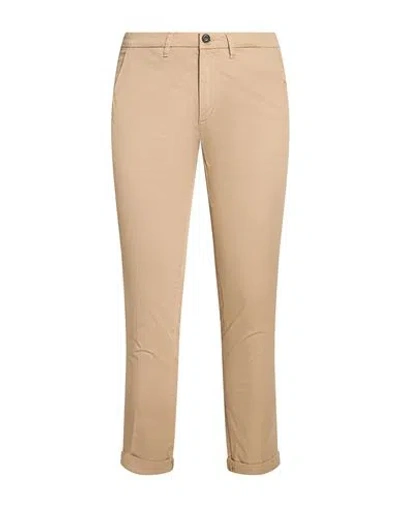 40weft Man Pants Sand Size 28 Cotton, Elastane In Beige