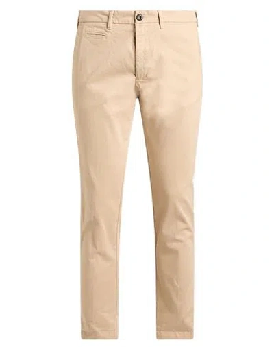 40weft Man Pants Sand Size 30 Cotton, Elastane In Neutral