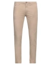 40weft Man Pants Sand Size 32 Cotton, Elastane In Beige