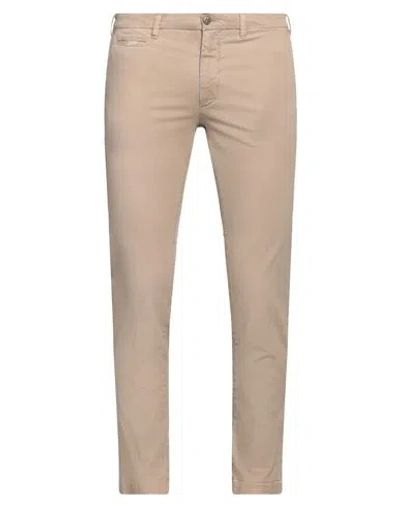 40weft Man Pants Sand Size 32 Cotton, Elastane In Beige
