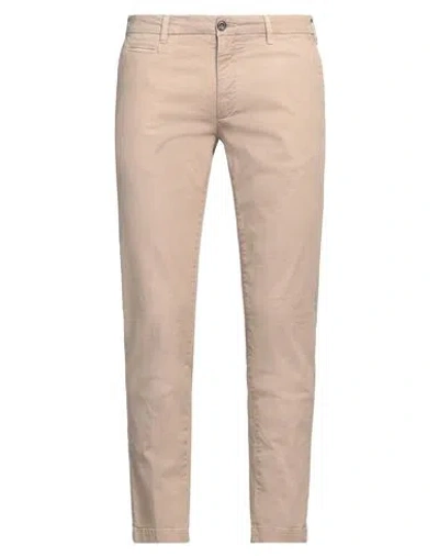 40weft Man Pants Sand Size 38 Cotton, Elastane In Beige