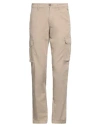 40weft Man Pants Sand Size 36 Cotton, Elastane In Beige