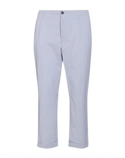 40weft Man Pants Sky Blue Size 34 Cotton, Polyester, Elastane