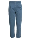 40weft Man Pants Slate Blue Size 28 Cotton, Elastane