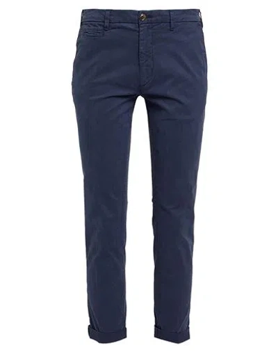 40weft Man Pants Slate Blue Size 30 Cotton, Elastane
