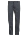 40weft Man Pants Slate Blue Size 40 Cotton, Elastane