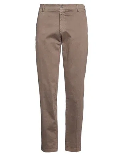 40weft Man Pants Taupe Size 36 Cotton, Elastane In Gray