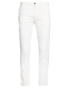 40weft Man Pants White Size 36 Cotton, Elastane