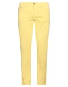40weft Man Pants Yellow Size 36 Cotton, Elastane In Yellow