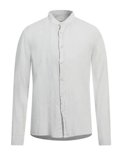 40weft Man Shirt Light Grey Size L Linen