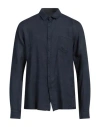 40weft Man Shirt Navy Size L Linen