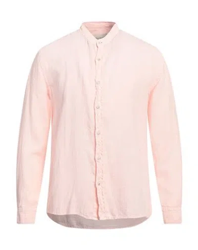 40weft Man Shirt Pink Size M Linen In Pink