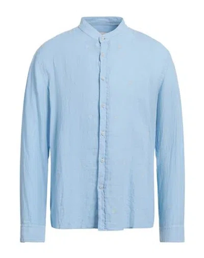 40weft Man Shirt Sky Blue Size L Linen