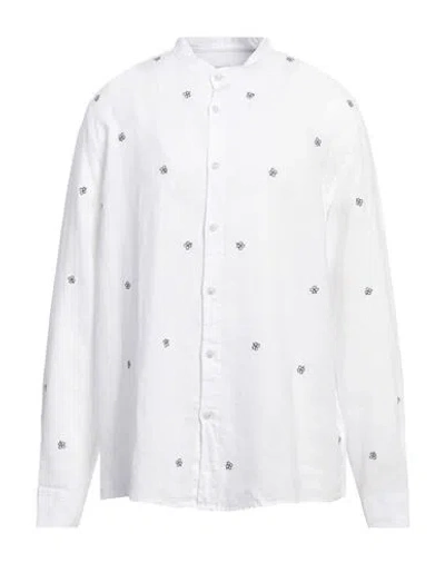 40weft Man Shirt White Size 3xl Linen In White