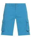 40weft Man Shorts & Bermuda Shorts Azure Size 32 Cotton In Blue