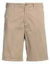40weft Man Shorts & Bermuda Shorts Beige Size 38 Cotton