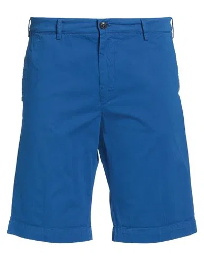 40weft Man Shorts & Bermuda Shorts Blue Size 38 Cotton In Blue