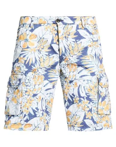 40weft Man Shorts & Bermuda Shorts Blue Size 38 Cotton In Multi