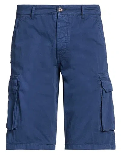 40weft Man Shorts & Bermuda Shorts Blue Size 40 Cotton