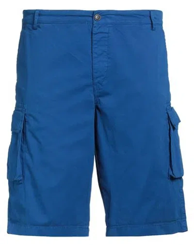 40weft Man Shorts & Bermuda Shorts Blue Size 42 Cotton
