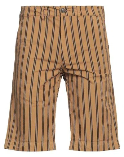 40weft Man Shorts & Bermuda Shorts Brown Size 28 Cotton, Lycra