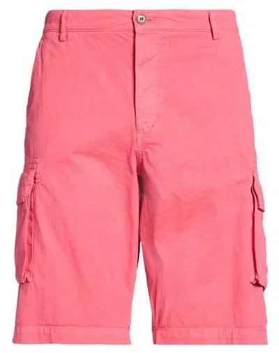 40weft Man Shorts & Bermuda Shorts Coral Size 36 Cotton In Pink